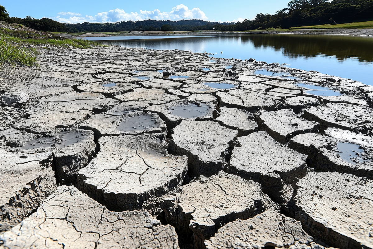 Low Water Levels Creating Natural Habitat in Ponds