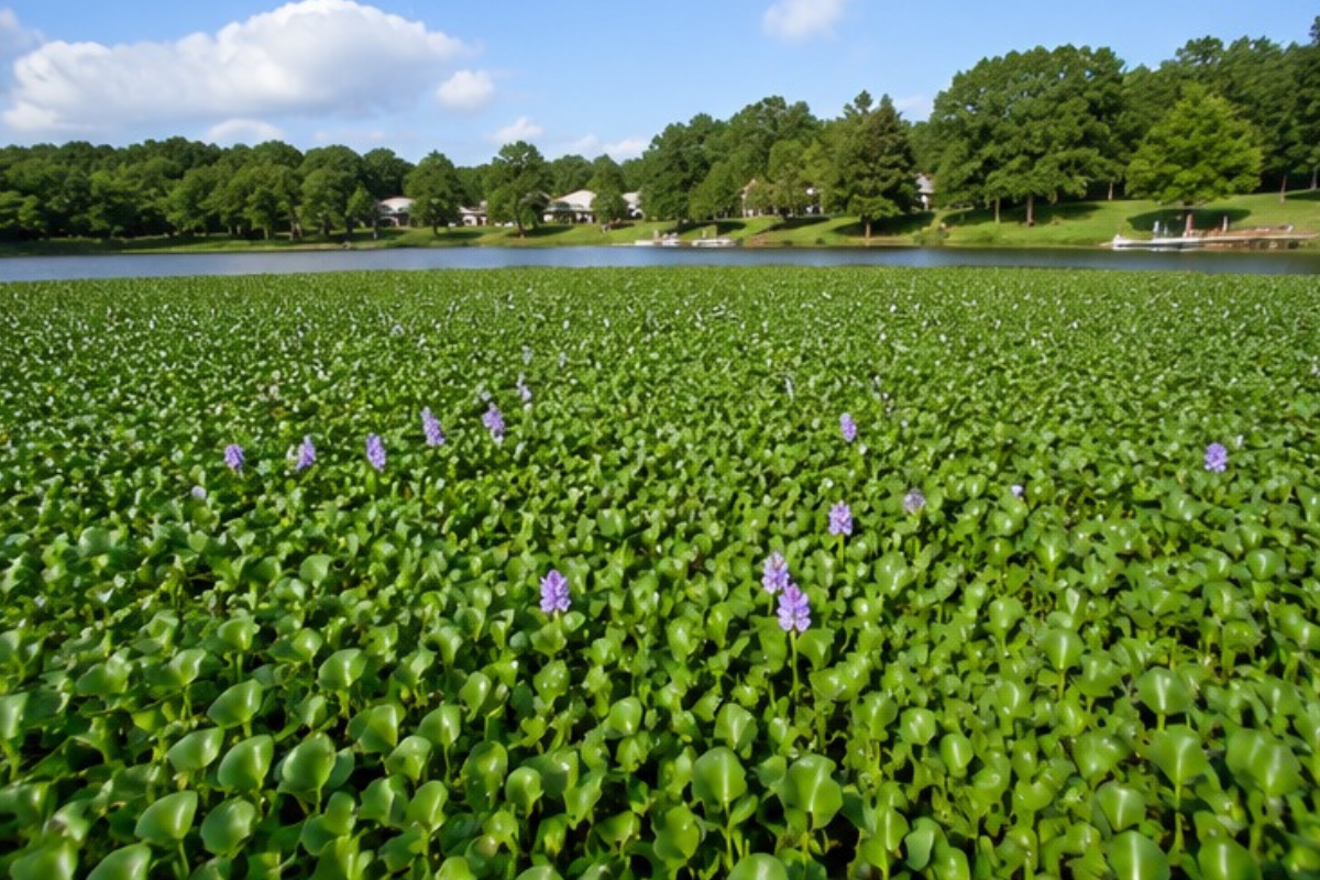 Water Hyacinth in Ponds