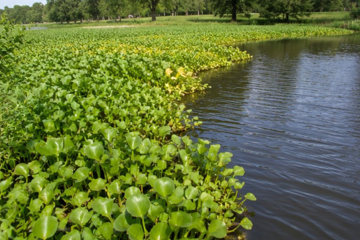 Water Hyacinth in Ponds